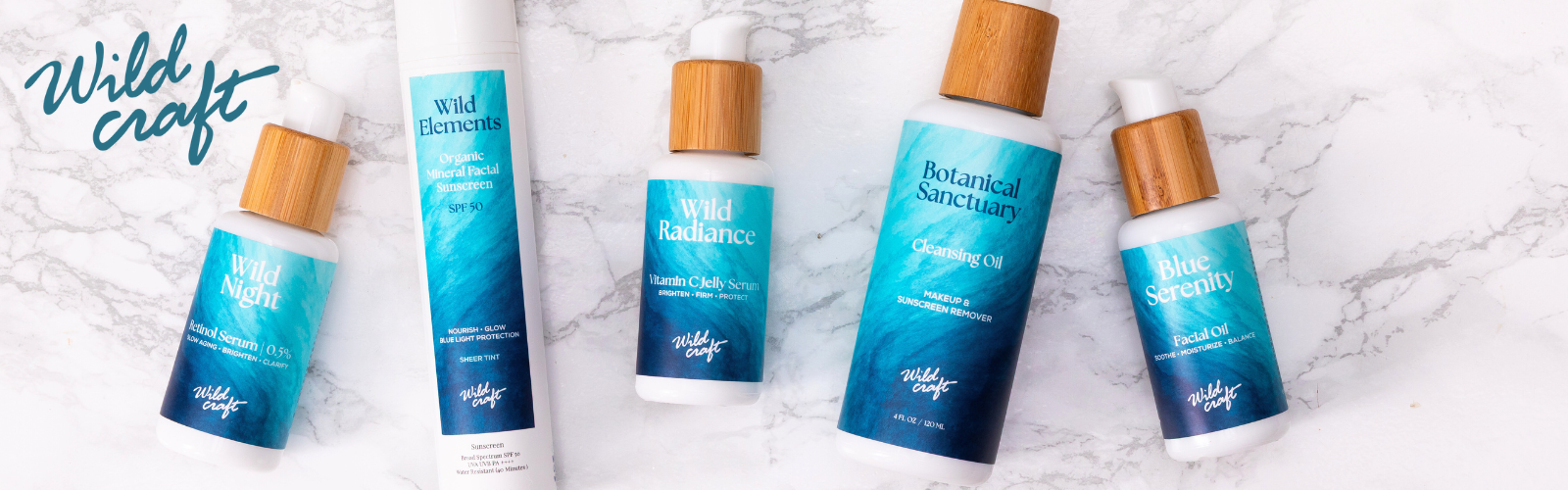 wild foliage background with wildcraft logo over top