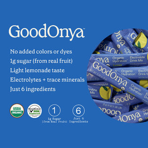GoodOnya Organic Hydration™ Stick Pack | 12 Single-Serve Sticks