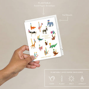 Seedlings Animal Party | Birthday Card