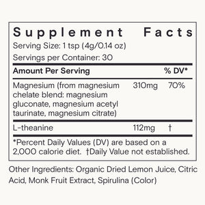 Moon Juice Magnesi-Om | Blue Lemon Calm + L-Theanine | Relaxation, Sleep