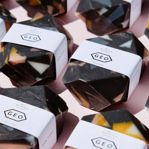 Bell Mountain Naturals Terrazzo Mini Gem Bar Soap | Natural, Sustainable, Modern | Charcoal