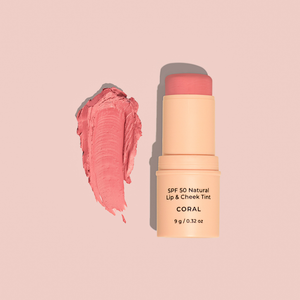 Avocado Zinc SPF 50 Natural Lip & Cheek Tint | Coral