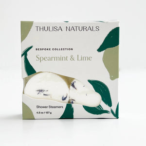 Thulisa Naturals | Bath + Body - Shower Steamers | Spearmint + Lime