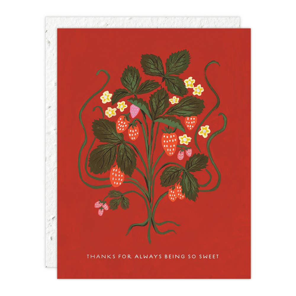 Seedlings Sweet Strawberry | Thank You Card