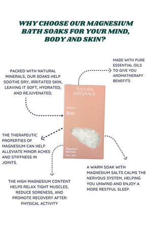 Thulisa Naturals | Bath + Body Magnesium Bath Salt Soak | Rose (Copy)