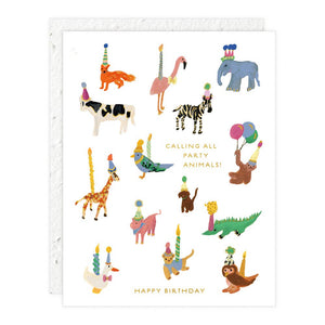 Seedlings Animal Party | Birthday Card