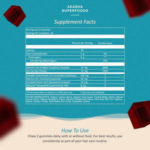 Akasha Superfoods GROW Hair & Beauty Gummies