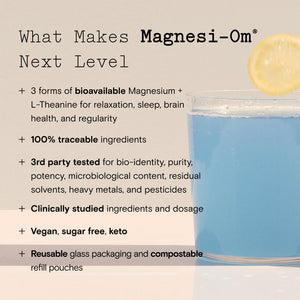 Moon Juice Magnesi-Om | Blue Lemon Calm + L-Theanine | Relaxation, Sleep
