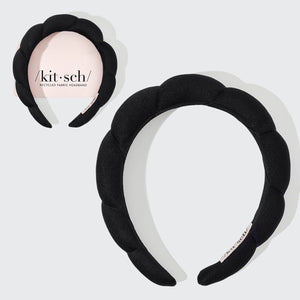 KITSCH Recycled Fabric Puffy Headband | Black