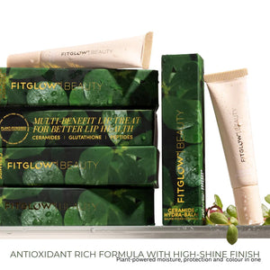 Fitglow Beauty Ceramide Hydra-Balm | Multi-Benefit Hybrid Lip Serum + Oil-in-One