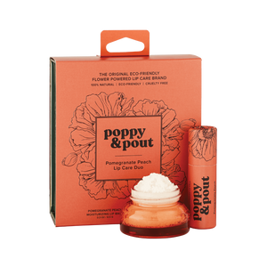 Poppy & Pout Lip Care Duo | Pomegranate Peach