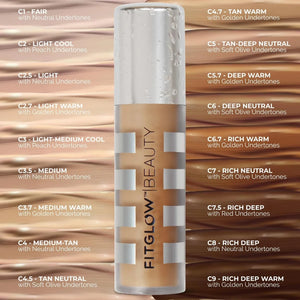 Fitglow Beauty Conceal+ | Targeted Treatment full coverage concealer with Plant Elastin , Vitamin K , Caffeine and Licorice