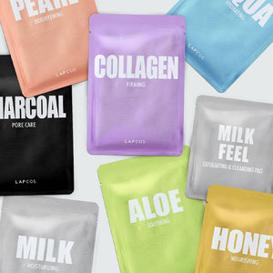 LAPCOS Beauty Buffet | 7 Masks + 1 Exfoliating Pad