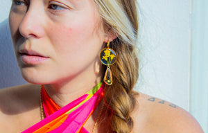 Blossom and Love | Yellow Wildflower Suncatchers Earrings