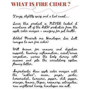 Roots & Leaves Fire Cider | Raw Apple Cider Vinegar Herbal Tonic + 12 Herbs, Roots And Fruits | 16oz