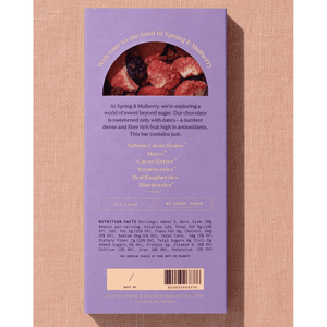 Spring & Mulberry Date Sweetened Chocolate Bar ~ Mixed Berry