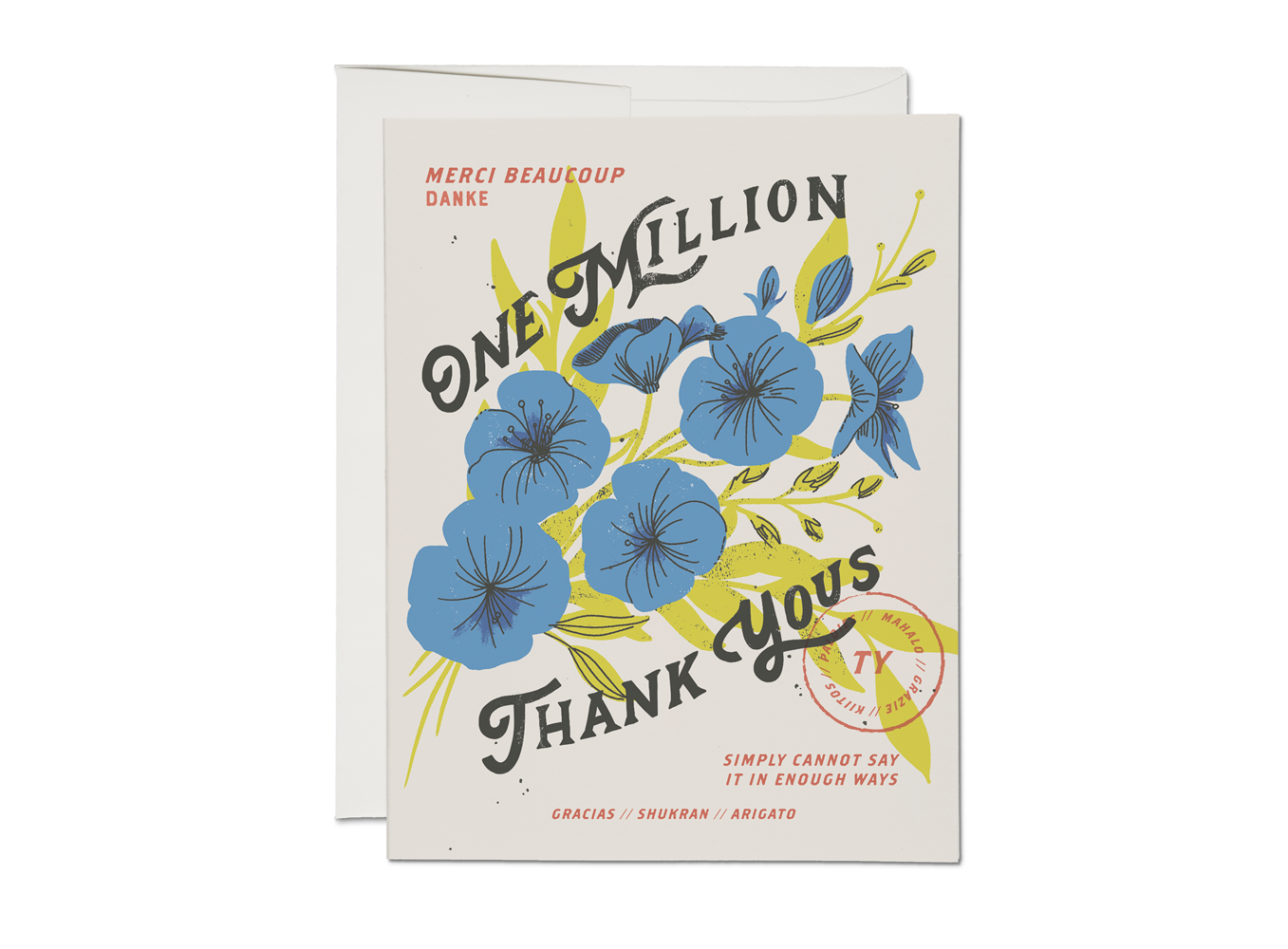 Red Cap Cards One Million Thank Yous Greeting Card