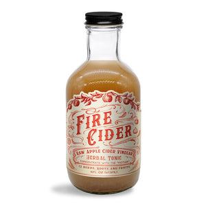 Roots & Leaves Fire Cider | Raw Apple Cider Vinegar Herbal Tonic + 12 Herbs, Roots And Fruits | 16oz