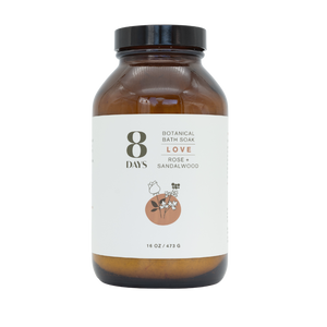 8 Days Botanicals LOVE Botanical Bath Soak | Rose + Sandalwood