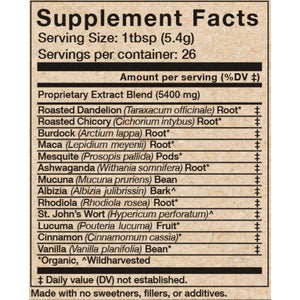 Anima Mundi Happiness Powder | Herbal "Coffee" with Adaptogenic Mood Boosters ~ 5oz