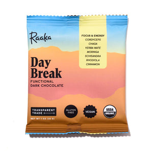 Raaka Chocolate | Day Break Functional Organic Dark Chocolate Bar