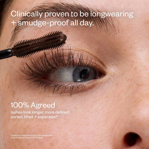 Kosas Soulgazer Mascara Lengthening + Lifting Peptide Mascara in Allure | Dark Brown