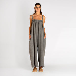 loom.ist - Sile Wide Leg Jumpsuit: Charcoal