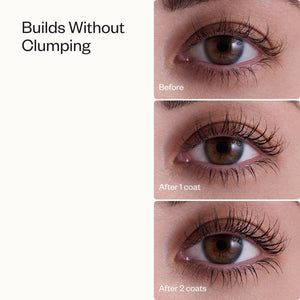 Kosas Soulgazer Mascara Lengthening + Lifting Peptide Mascara in Allure | Dark Brown