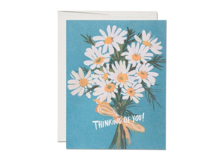 Red Cap Cards - Vintage Daisy encouragement greeting card