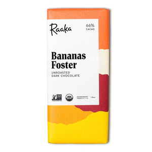 Raaka Chocolate | 66% Bananas Foster Organic Chocolate Bar