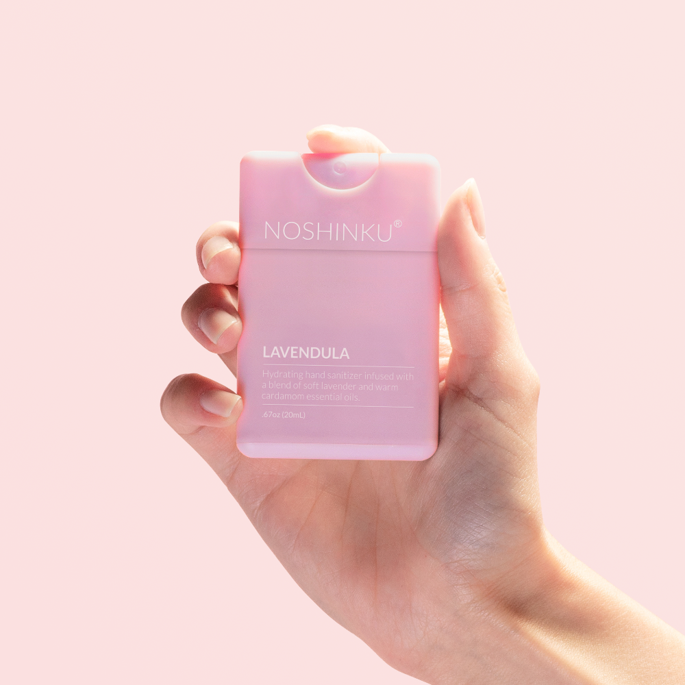 Noshinku - Refillable Lavender Ultra-Moisturizing Pocket Hand Sanitizer