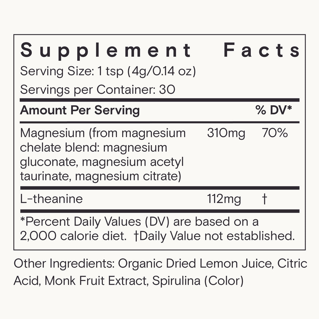 Moon Juice Magnesi-Om | Blue Lemon Calm + L-Theanine | Relaxation, Sleep