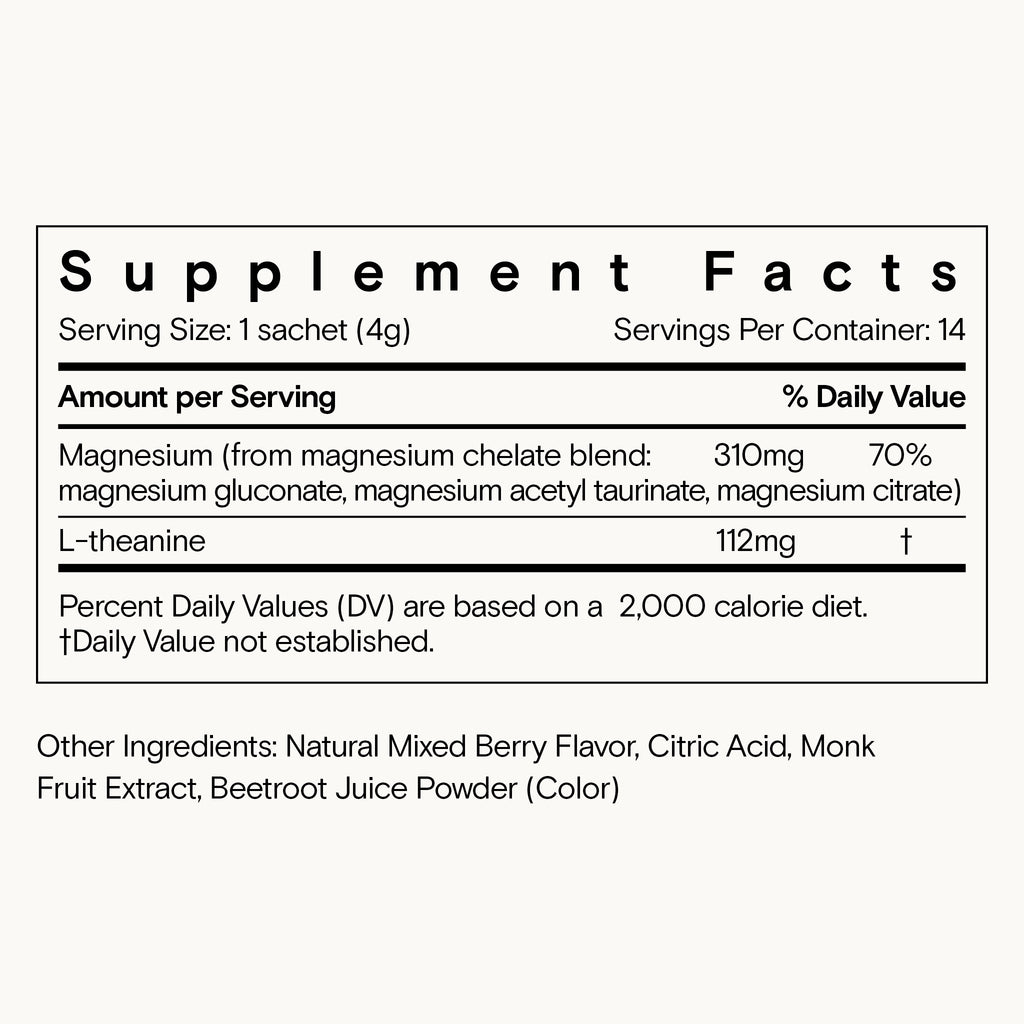 Moon Juice Magnesi-Om | Berry Calm + L-Theanine for Relaxation, Sleep | Single Stick