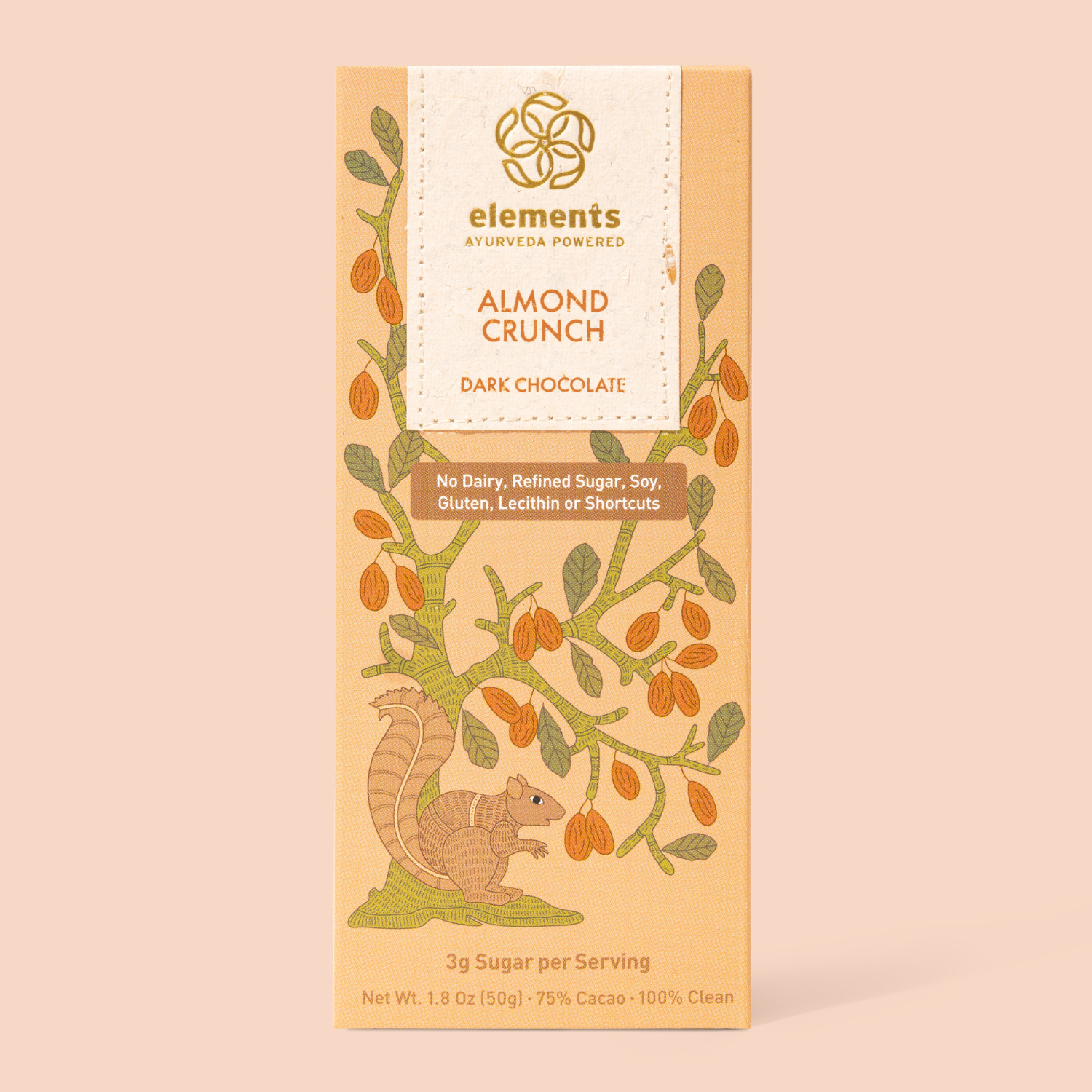 Elements Truffles | Almond Crunch 75% Dark Chocolate