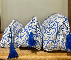 AMRANIS Jaipuri Block Printed Toiletry Bag (Medium Bag)