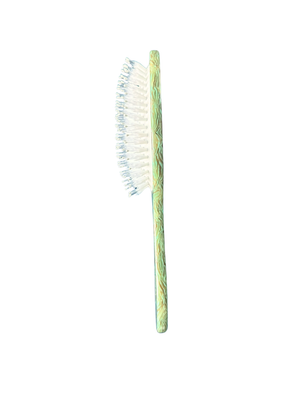 Solar Eclipse - Hand-painted Waterlily Acetate 2-1 Daily Hair Brush