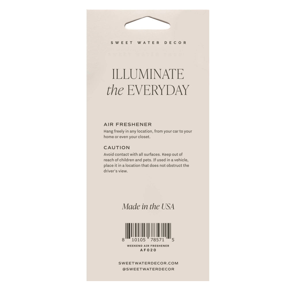 Sweet Water Decor Weekend Hanging Air Freshener