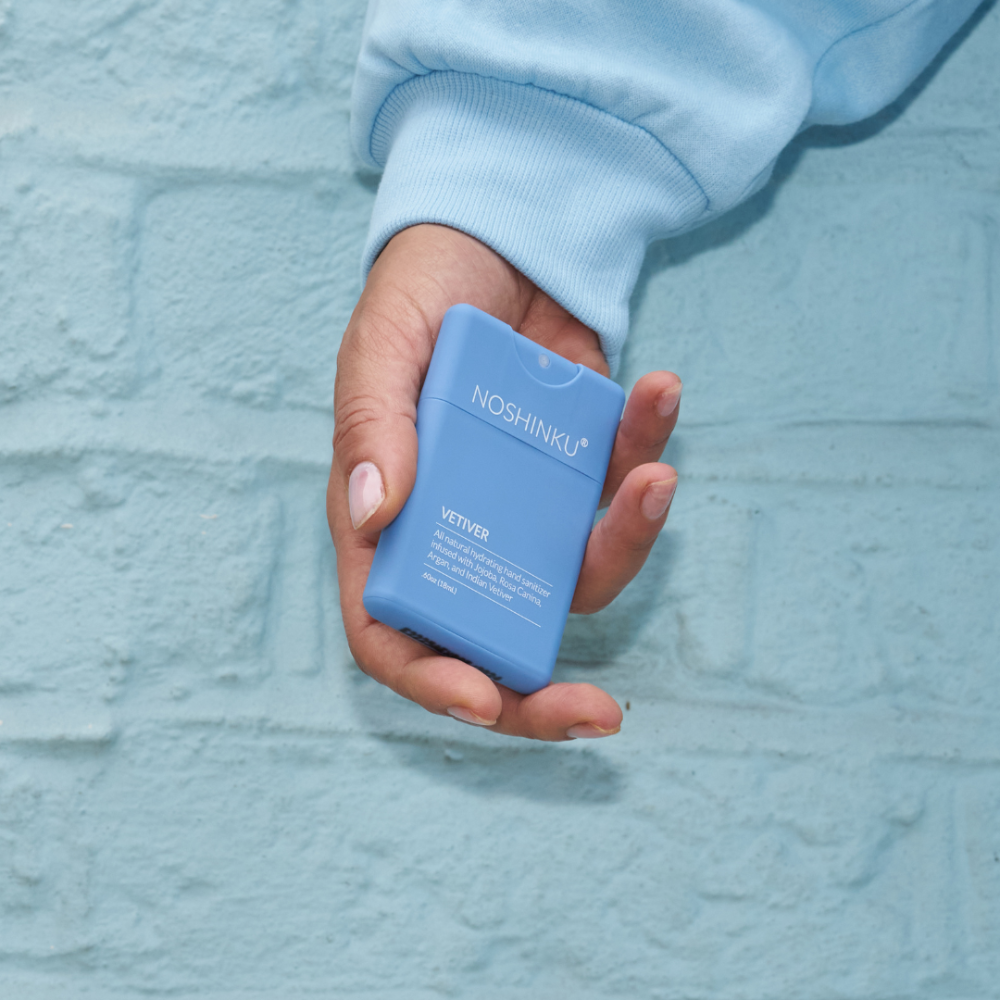 Noshinku Vetiver Patchouli Hydrating Pocket Hand Sanitizer