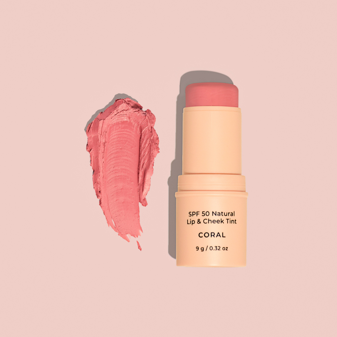 Avocado Zinc SPF 50 Natural Lip & Cheek Tint | Coral