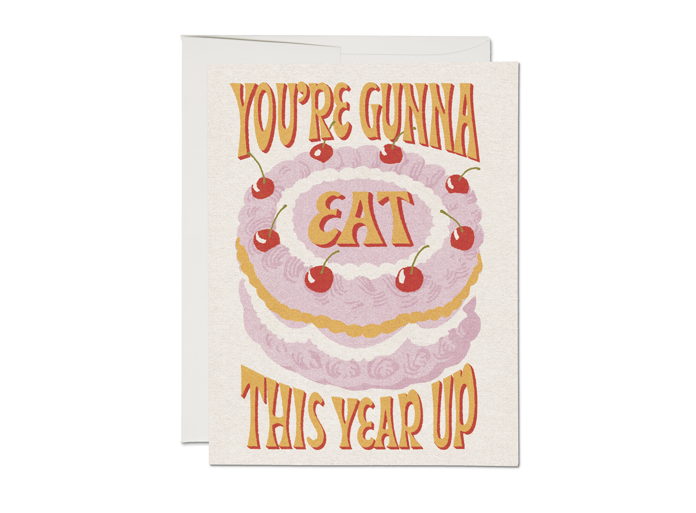 Red Cap Cards Eat This Year Up | Birthday Greeting Card