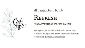 Gnat and Bee Refresh | Natural Bath Bomb