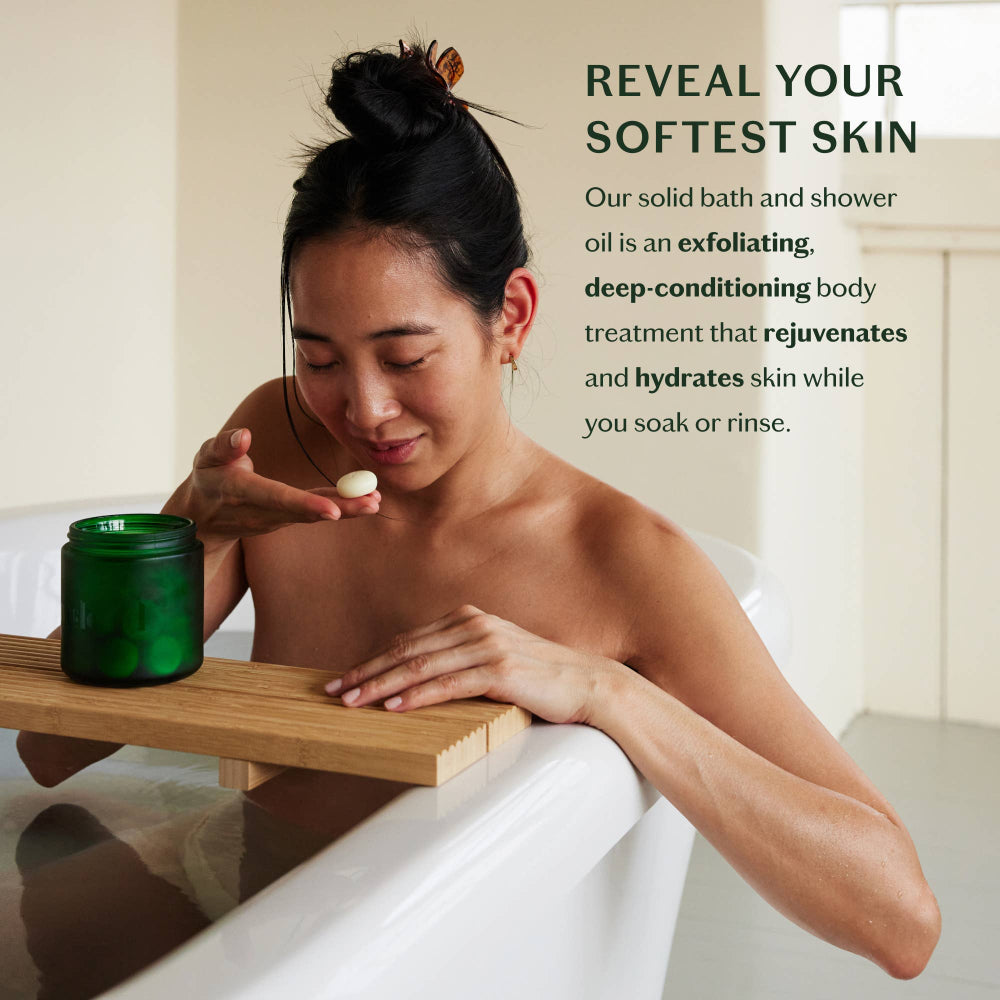 Kate McLeod Breathe Pebble | Deep Moisturizing Solid Bath & Shower Oil | Tray of 20