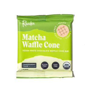 Raaka Chocolate | Matcha White Chocolate Organic Waffle Cone Bar