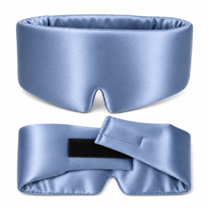 SaySilk™ 100% Mulberry Silk Full-Coverage Deep Sleep Mask | Dusty Blue