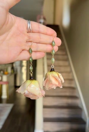 Blossom and Love Peachy Rose Dangles