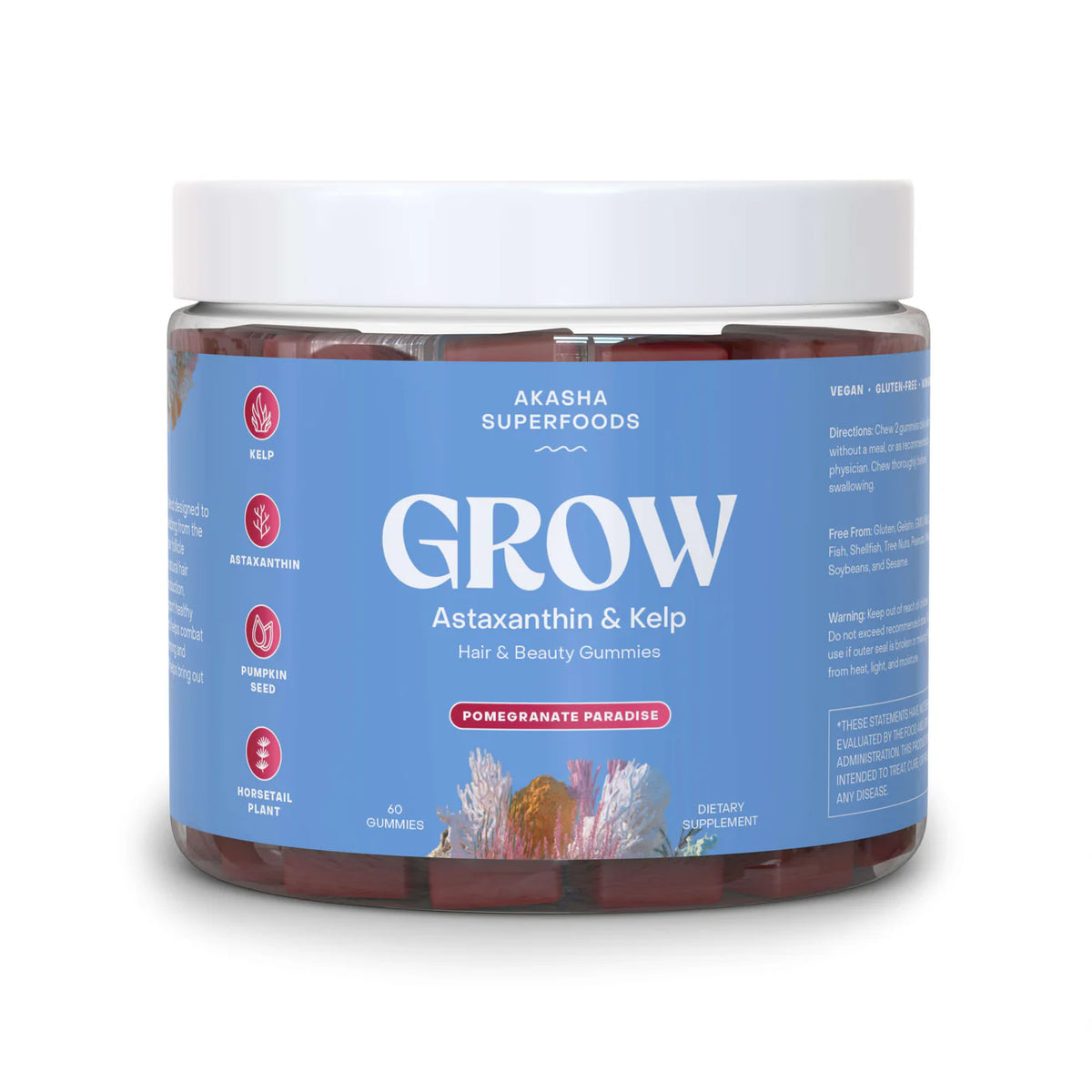 Akasha Superfoods GROW Hair & Beauty Gummies