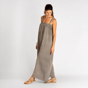 loom.ist - Sile Wide Leg Jumpsuit: Khaki