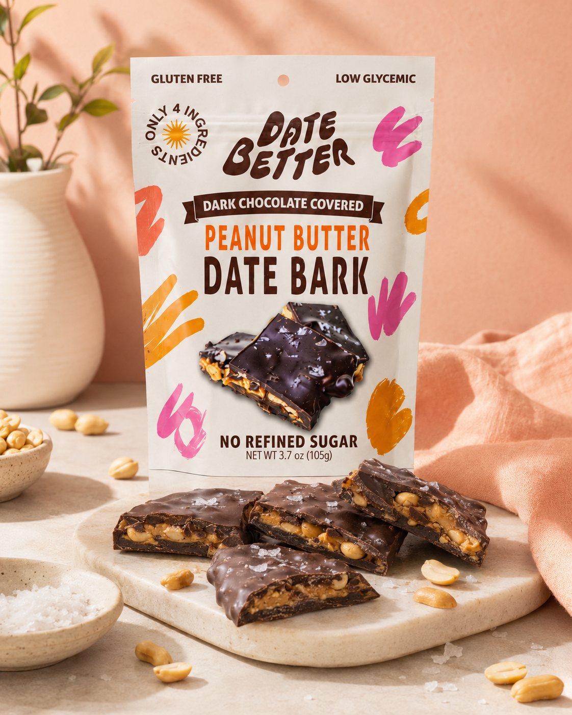 Date Better Snacks Peanut Date Bark