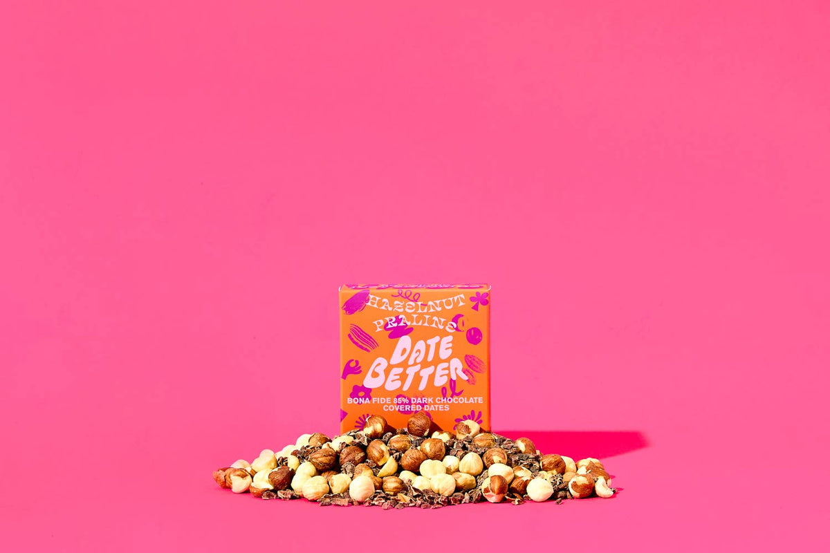 Date Better Snacks | Hazelnut Praline | Chocolate Covered Dates