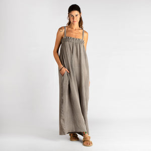 loom.ist - Sile Wide Leg Jumpsuit: Khaki